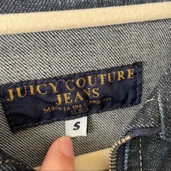 Juicy Couture Zip Up Denim Jacket - Picture 5 of 8